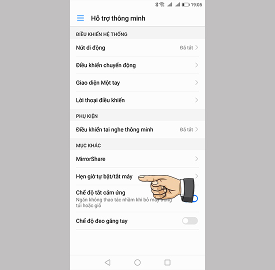 Vào hẹn giờ tự bật tắt